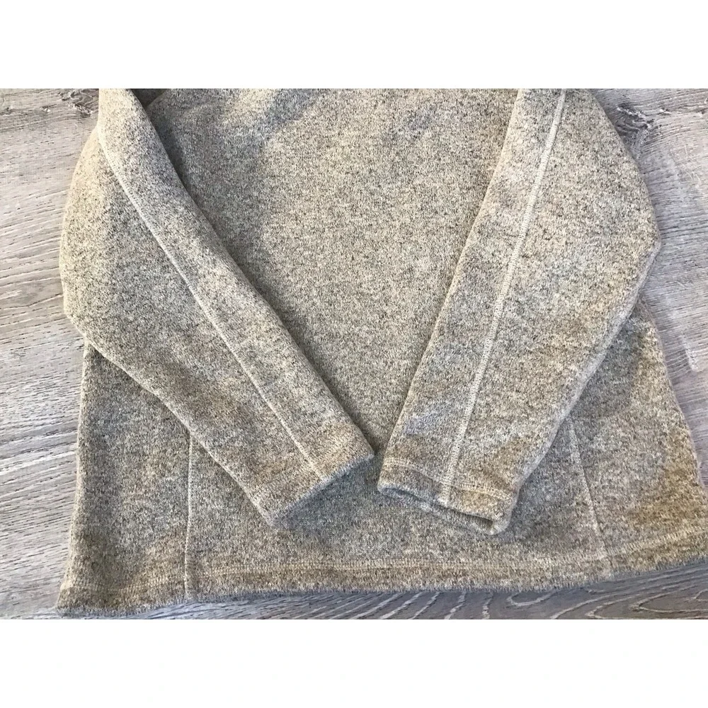 The North Face Fleece Jacket Men's Medium Gray Quarter Zip Long Sleeve Pullover